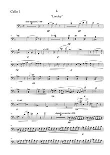 Partition violoncelle 1, corde quintette, Streichquintett mit obligater Sopran-Vokalise im 2. Satz par Albin Fries