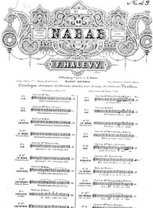Partition complète, Le nabab, Opéra-comique en trois actes, Halévy, Fromental