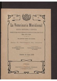 La Veterinaria Meridional, n. 36 (1908)
