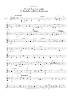 Partition violons II, Persönliches Impromptu für Bratsche und Streichorchester