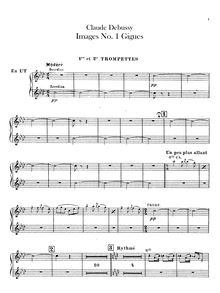 Partition trompette 1/2, 3/4 (C), Images, Debussy, Claude