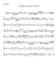 Partition de violon (2nd mouvement: Allegro e Presto), violon Sonata