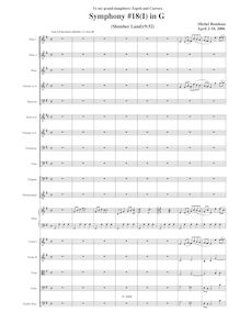 Partition , Slumber Land, Symphony No.18, B-flat major, Rondeau, Michel