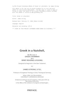 Greek in a Nutshell