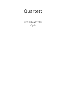 Partition violon I, corde quatuor No.2, D major, Marteau, Henri