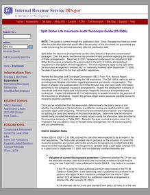 Split Dollar Life Insurance Audit Technique Guide (03-2005)