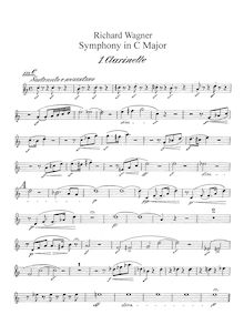 Partition clarinette 1, 2 (en C, B♭), Symphony en C, WWV 29, C Major
