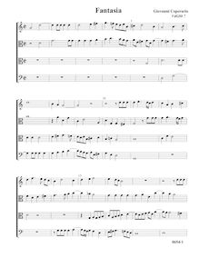 Partition complète (Tr A T B), Fantasia pour 4 violes de gambe par John Coperario