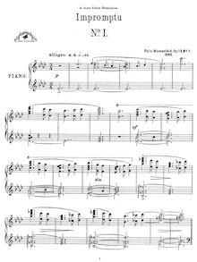Partition complète, Two Impromptus, Op.13, Deux Impromptus, Op.13