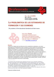 La problemática de los estándares de formación y sus exámenes.(The problems of the educational standards and their exams)