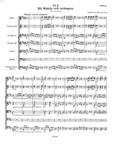 Partition complète, Mit Mädeln sich vertragen, WoO 90, D major, Beethoven, Ludwig van
