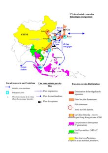 Croquis : organisation de l'espace de l'Asie orientale