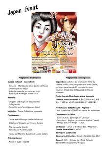 Programme traditionnel Espace culturel - Exposition : - Kimono ...