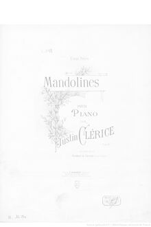 Partition complète, Mandolines, E minor, Clérice, Justin