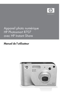 Notice Appareil Photo numériques HP  Photosmart R707