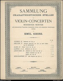 Partition violon, violon Concerto, D minor, Lange Jr., Samuel de