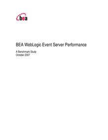 BEA WebLogic Event Server Performance