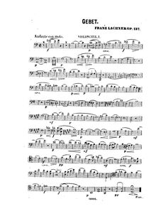 Partition violoncelle 1 (monochrome), Geistliches Lied, Op.137, Gebet