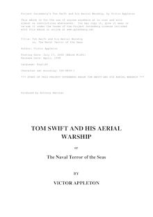 Tom Swift and His Aerial Warship, or, the Naval Terror of the Seas