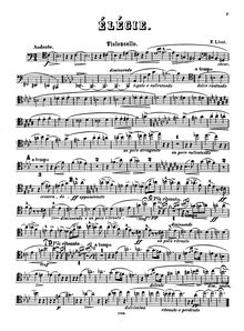 Partition violoncelle Solo, Elegy No.1, Première Élégie, Erstes Elegie