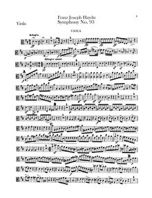Partition altos, Symphony No.93 en D major, Sinfonia No.93, Haydn, Joseph