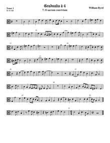 Partition ténor viole de gambe 1, alto clef, Gradualia I, Byrd, William par William Byrd
