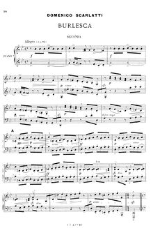 Partition complète, clavier Sonata en G minor, Keyboard, Scarlatti, Domenico