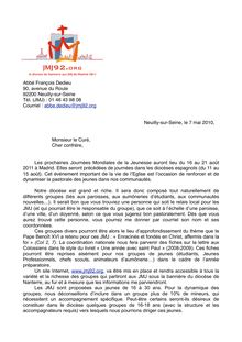 lettre fondatrice - Courrier curés mai 2010
