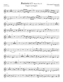 Partition viole de gambe aigue 1, Fantasia pour 5 violes de gambe, RC 61