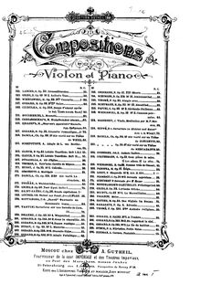 Partition violon et partition de piano, 6 Morceaux, Op.128, Godard, Benjamin