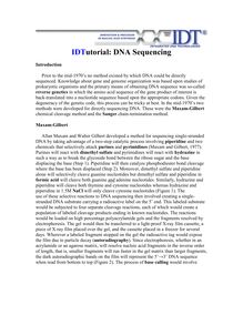Tutorial DNA Sequencing