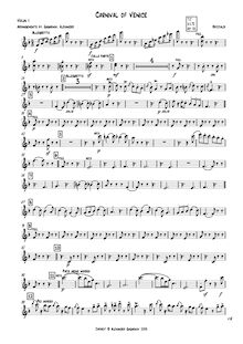 Partition violons I, Carnival of Venice, F major, Briccialdi, Giulio
