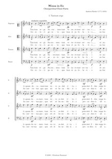 Partition chœur parties, Mass en E-flat major, Rieder, Ambros