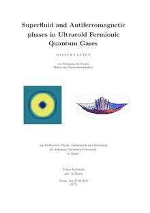 Superfluid and antiferromagnetic phases in ultracold fermionic quantum gases [Elektronische Ressource] / Tobias Gottwald