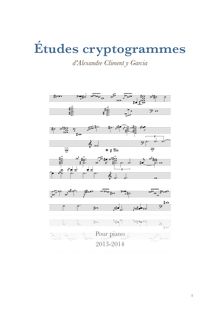 Etudes cryptogrammes pour piano
