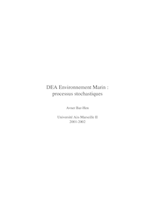 DEA Environnement Marin processus stochastiques