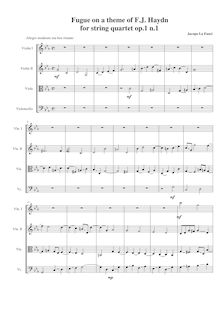 Partition complète, Fugue on a Theme of Haydn, Op.1 No.1, C major