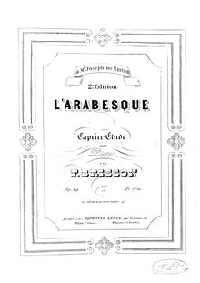 Partition complète, L Arabesque, Op.19, Brisson, Frédéric