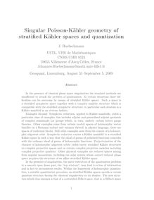 Singular Poisson Kahler geometry of stratified Kahler spaces and quantization