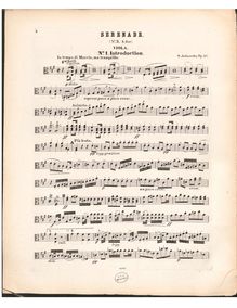 Partition altos, Serenade No.3 en A major, A major, Jadassohn, Salomon