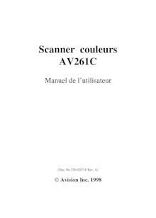 Notice Scanner Avision  AV261C