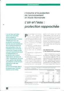 L industrie et la protection de l environnement en Haute-Normandie L air et l eau : protection rapprochée  