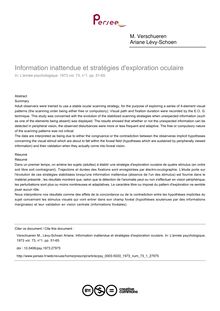 Information inattendue et stratégies d exploration oculaire - article ; n°1 ; vol.73, pg 51-65