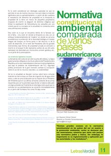 Normativa constitucional ambiental comparada de varios países sudamericanos