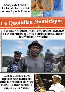 Le Quotidien Numérique d’Afrique n°1451 – Du samedi 23 mai 2020