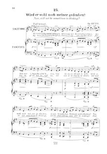 Partition complète, 6 Gesänge, Op.23, Sechs Gesänge nach Texten deutscher Volkslieder