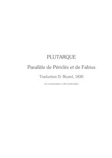 Plutarque, parallèle de périclès et de fabius