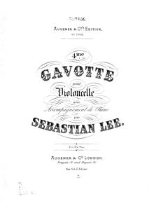 Partition de piano, Gavotte No.4 pour violoncelle et Piano, Op.117