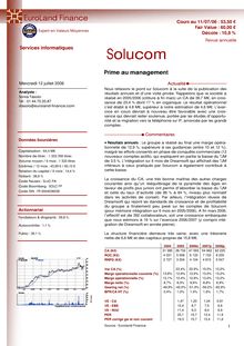 Analyse Euroland Finance. - Flash Solucom - 5 juillet 2006.pub