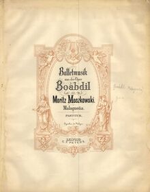 Partition couverture couleur, Boabdil, Op.49, Boabdil der letzte Maurenkönig par Moritz Moszkowski